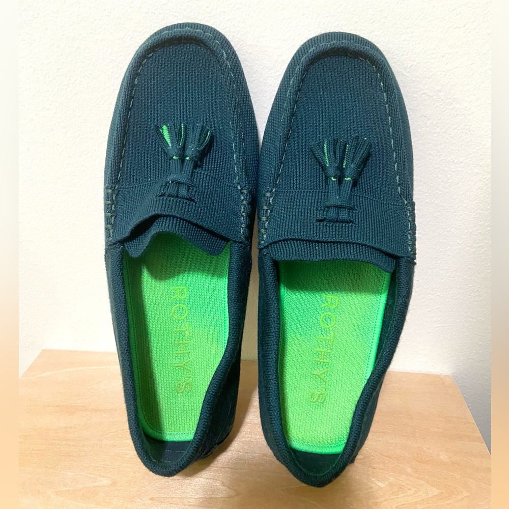 Rothy’s | Merino Tassel Driver in Gin | M size 8 | LIGHTLY USED